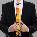 Yellow Stained Glass Mosaic Print Necktie