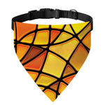 Yellow Stained Glass Mosaic Print Over The Collar Dog Bandana