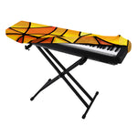 Yellow Stained Glass Mosaic Print Piano Keyboard Cover