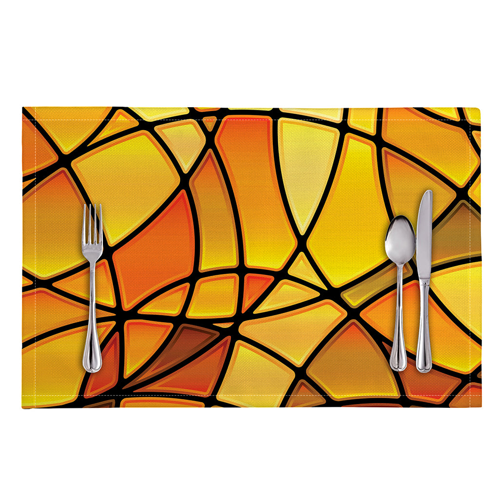 Yellow Stained Glass Mosaic Print Placemat