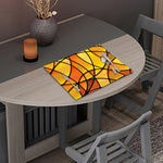 Yellow Stained Glass Mosaic Print Placemat