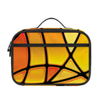 Yellow Stained Glass Mosaic Print Portable Lunch Bag