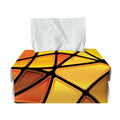 Yellow Stained Glass Mosaic Print Rectangle Tissue Box Cover