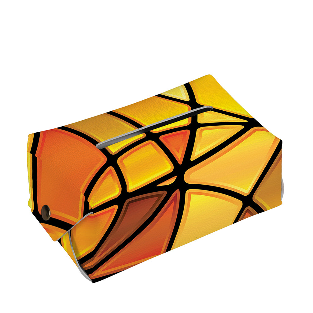 Yellow Stained Glass Mosaic Print Rectangle Tissue Box Cover