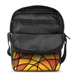 Yellow Stained Glass Mosaic Print Rectangular Crossbody Bag