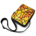 Yellow Stained Glass Mosaic Print Rectangular Crossbody Bag