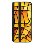 Yellow Stained Glass Mosaic Print Refrigerator Handle Covers