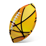 Yellow Stained Glass Mosaic Print Rugby Ball