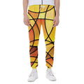 Yellow Stained Glass Mosaic Print Joggers