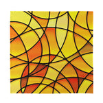 Yellow Stained Glass Mosaic Print Silk Bandana