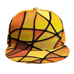 Yellow Stained Glass Mosaic Print Snapback Cap