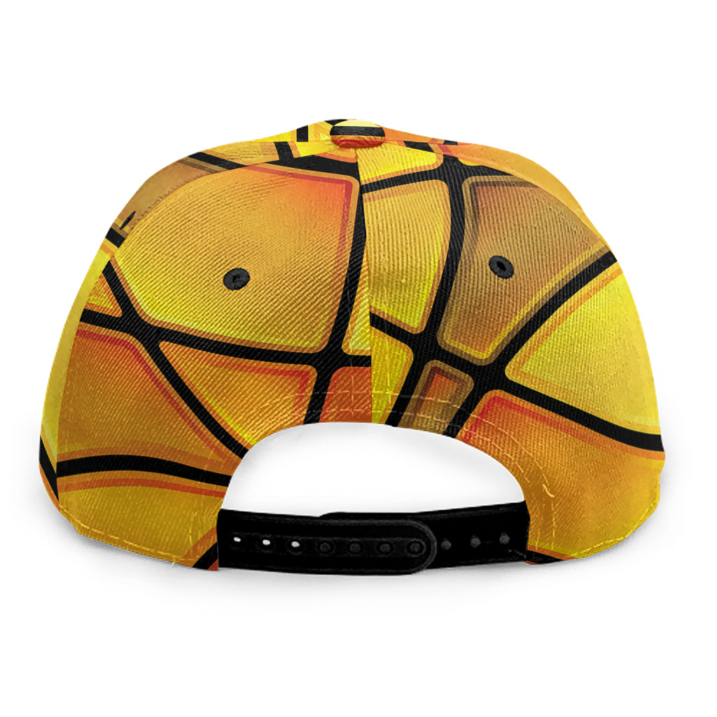 Yellow Stained Glass Mosaic Print Snapback Cap