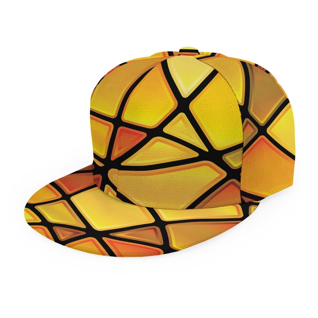 Yellow Stained Glass Mosaic Print Snapback Cap – GearFrost
