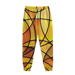 Yellow Stained Glass Mosaic Print Sweatpants