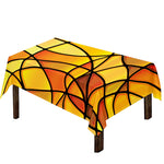 Yellow Stained Glass Mosaic Print Tablecloth