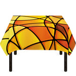 Yellow Stained Glass Mosaic Print Tablecloth