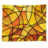 Yellow Stained Glass Mosaic Print Tapestry