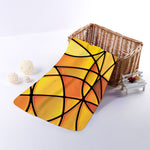 Yellow Stained Glass Mosaic Print Towel