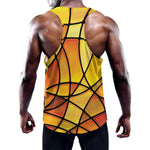 Yellow Stained Glass Mosaic Print Training Tank Top