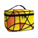 Yellow Stained Glass Mosaic Print Travel Makeup Bag