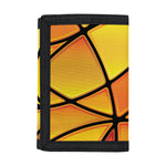 Yellow Stained Glass Mosaic Print Trifold Wallet