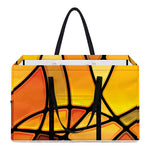 Yellow Stained Glass Mosaic Print Utility Tote Bag