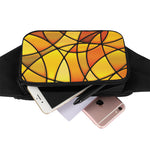 Yellow Stained Glass Mosaic Print Waist Bag