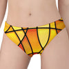 Yellow Stained Glass Mosaic Print Women's Panties