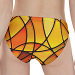 Yellow Stained Glass Mosaic Print Women's Panties