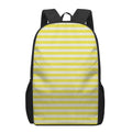 Yellow Striped Pattern Print 17 Inch Backpack