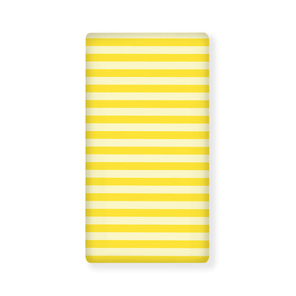 Yellow Striped Pattern Print Baby Crib Sheet