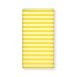Yellow Striped Pattern Print Baby Crib Sheet