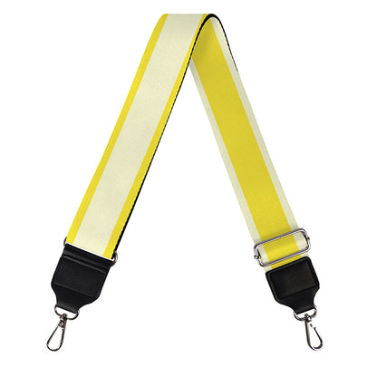 Yellow Striped Pattern Print Bag Strap