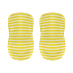 Yellow Striped Pattern Print Bar Stool Covers