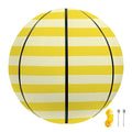 Yellow Striped Pattern Print Basketball