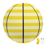 Yellow Striped Pattern Print Basketball