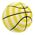 Yellow Striped Pattern Print Basketball