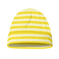 Yellow Striped Pattern Print Beanie