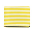 Yellow Striped Pattern Print Bifold Wallet