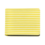 Yellow Striped Pattern Print Bifold Wallet
