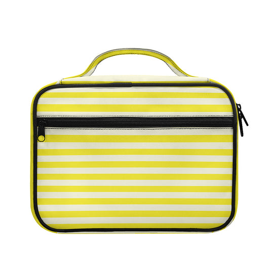 Yellow Striped Pattern Print Briefcase Bible Bag