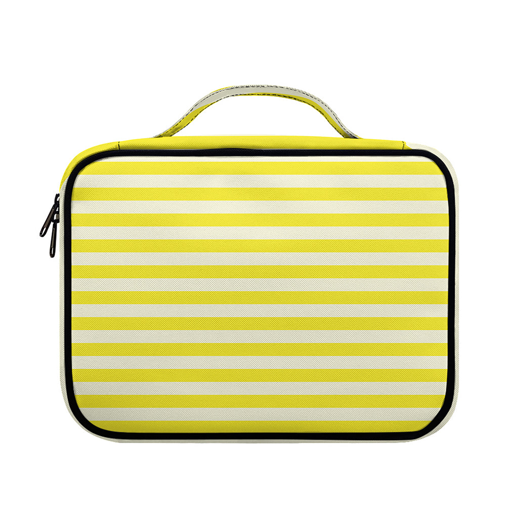 Yellow Striped Pattern Print Briefcase Bible Bag