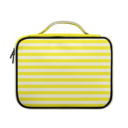 Yellow Striped Pattern Print Briefcase Bible Bag