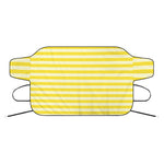 Yellow Striped Pattern Print Car Windshield Snow Cover