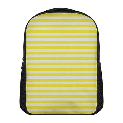 Yellow Striped Pattern Print Casual Backpack
