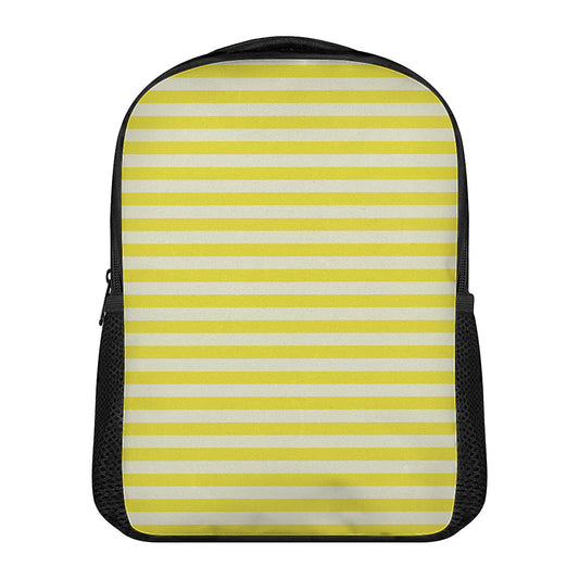 Yellow Striped Pattern Print Casual Backpack