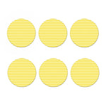 Yellow Striped Pattern Print Coaster Set