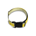Yellow Striped Pattern Print Dog Collar