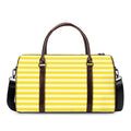 Yellow Striped Pattern Print Duffel Bag