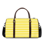 Yellow Striped Pattern Print Duffle Bag